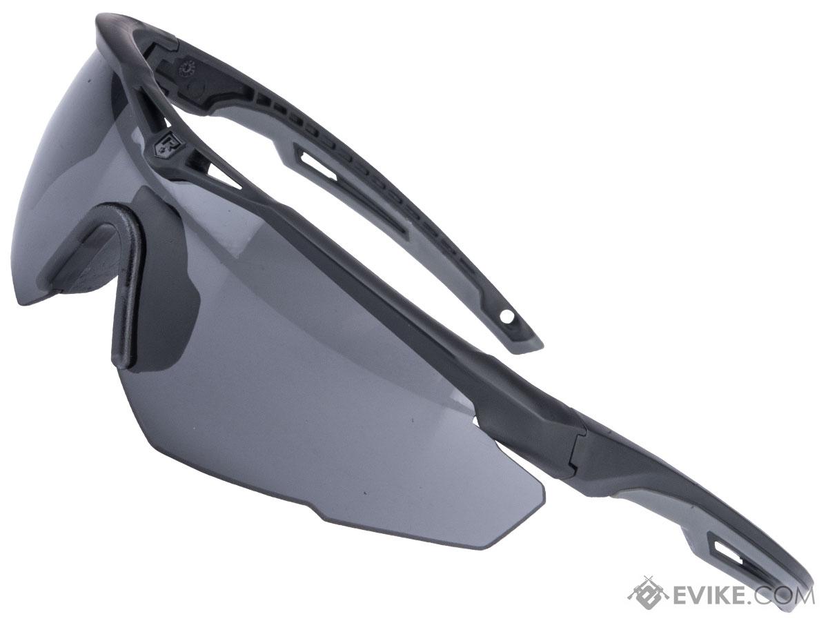 Revision Stingerhawk® Laser Protective Ballistic Eyewear Deluxe Kit (Color: Black Frame / FT-2, Clear & Smoke Lens)