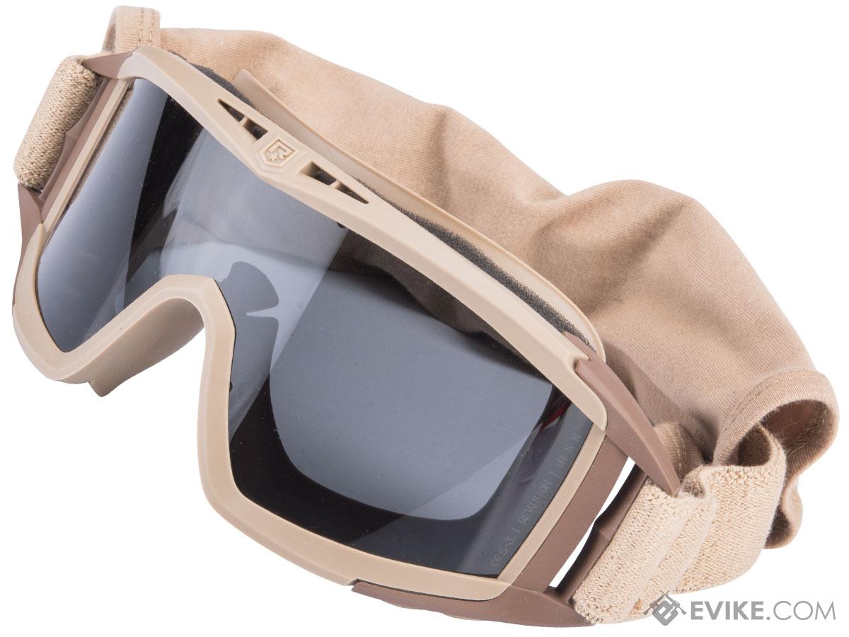 Revision Desert Locust® Ballistic Goggles Essential Kit (Color: Tan 499 / Clear & Smoke Lens)