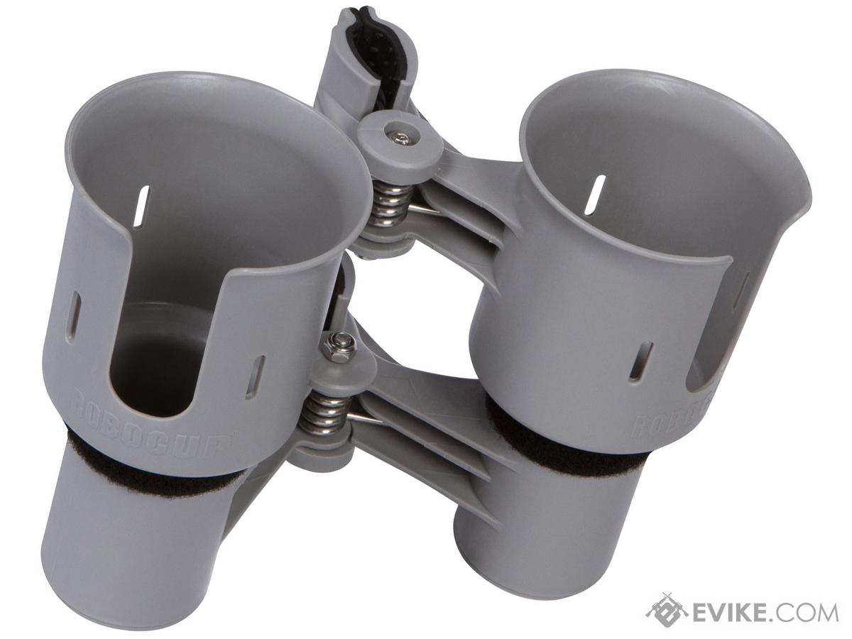 The RoboCup Portable Beverage Caddy / Cup Holder (Color: Gray