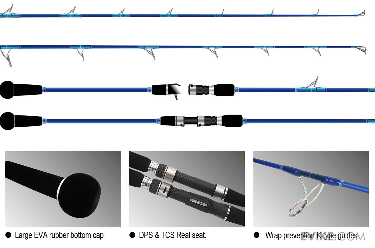 Jigging Master Saber Blue 60~150g Slow / Light Jigging Rod (Model: Conventional / Casting)