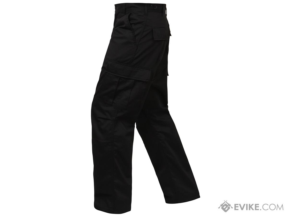 Rothco Relaxed Fit Zipper Fly BDU Pants (Color: Black / Small ...
