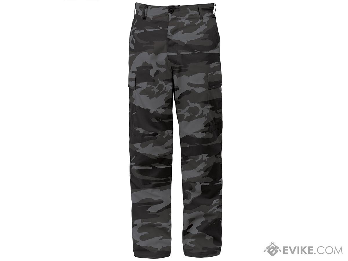 Rothco Camo Tactical BDU Pants (Color: Black Camo / Medium)