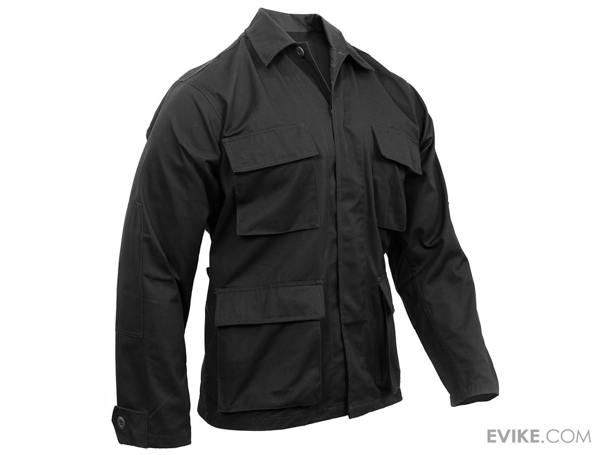 Rothco Poly Cotton Twill BDU Shirt (Color: Black / Small)