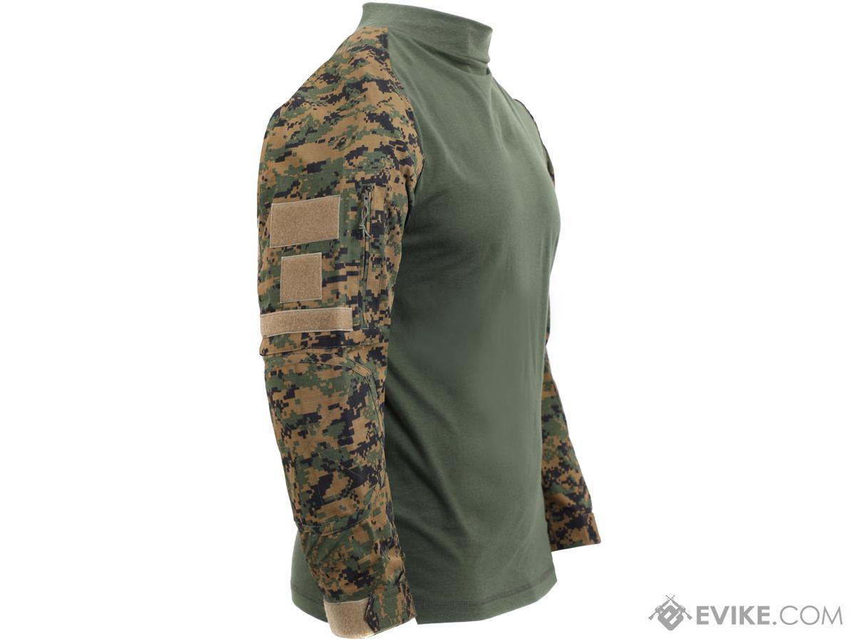 Rothco Tactical Airsoft Combat Shirt (Color: Woodland Digital / XL)