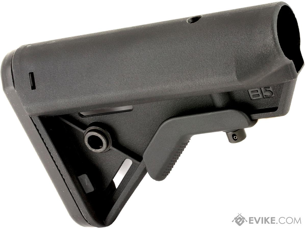 B5 Systems SOPMOD BRAVO Retractable Stock for AR15 Rifles (Model: Mil-Spec / Quick Detach Mount / Black)