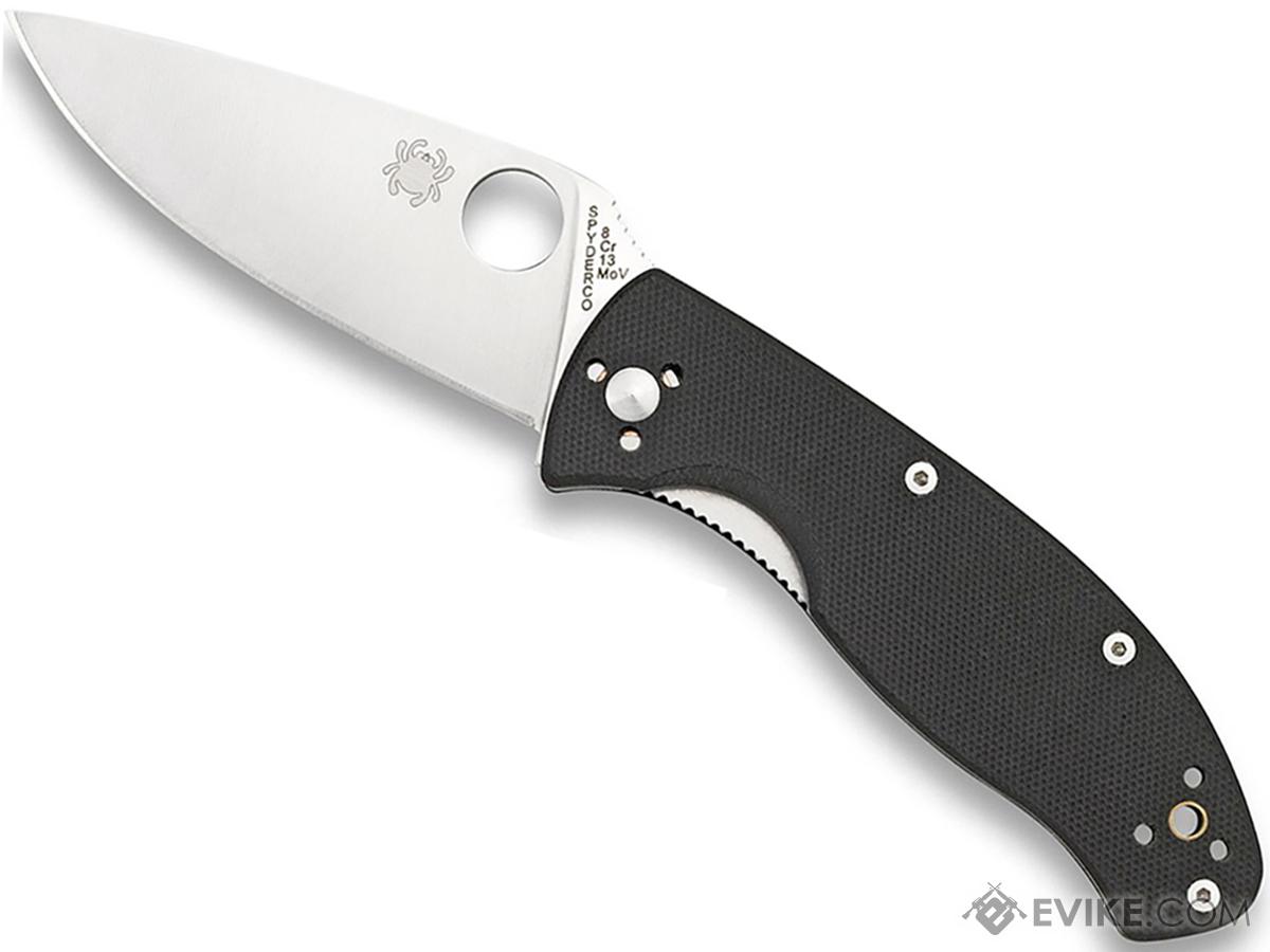 Spyderco Tenacious Lightweight G-10 Folding Knife (Model: Plain Edge / Black)