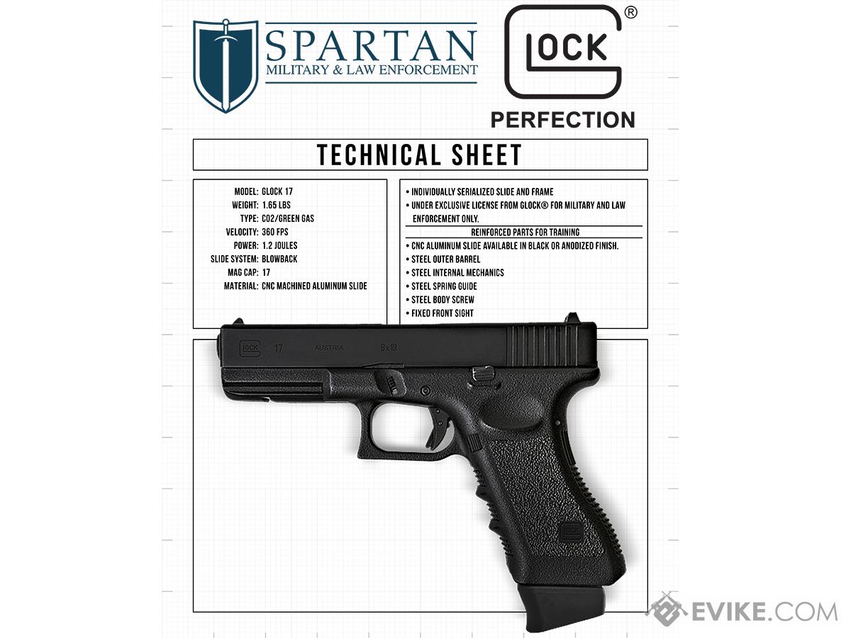 Spartan Licensed GLOCK Blowback Training Pistol - LE / Military