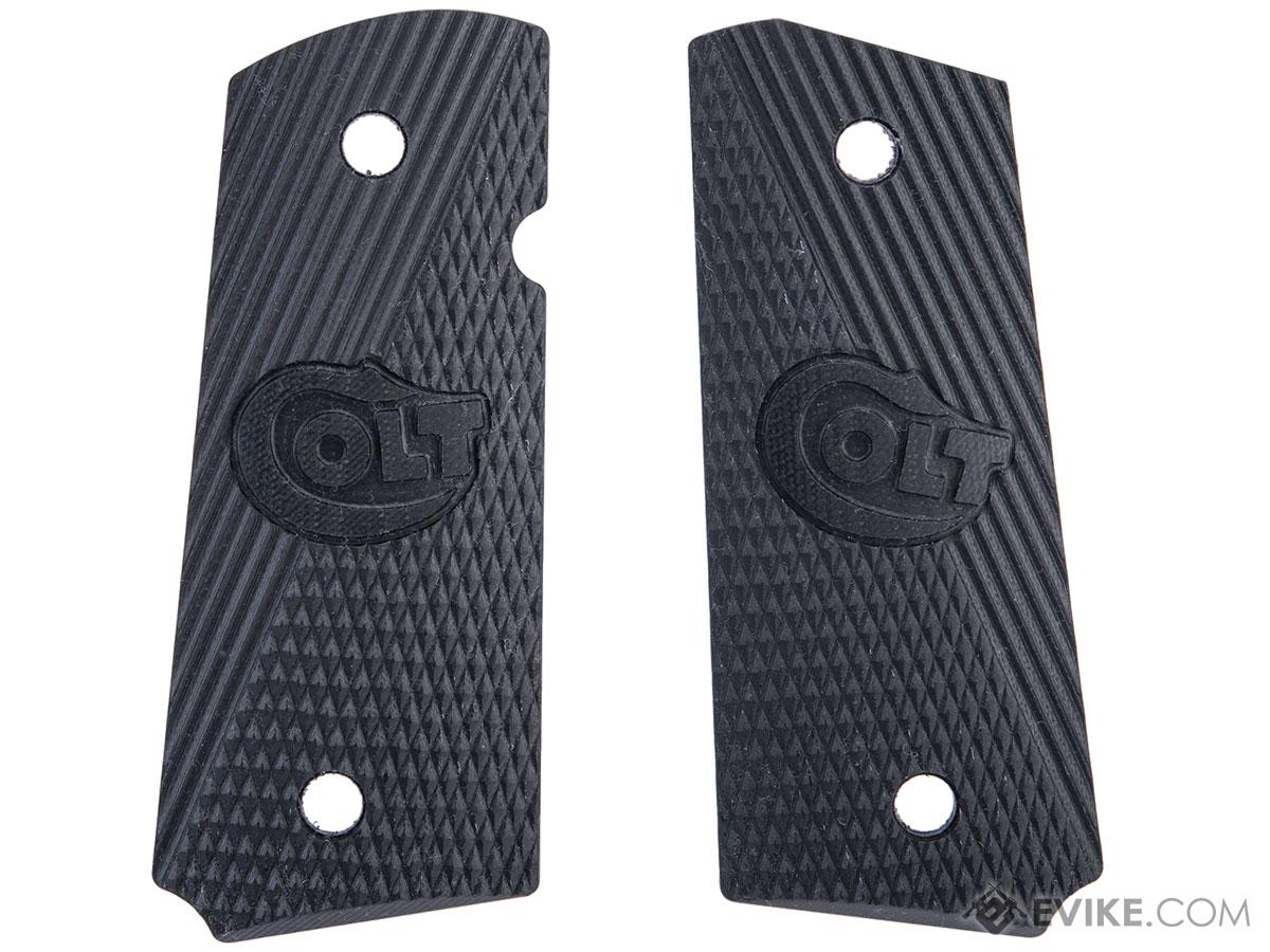 Hornet Airsoft / Nova Japan G10 Grip Panels for Tokyo Marui V10 Series GBB Pistols (Style: Mustang / Black)