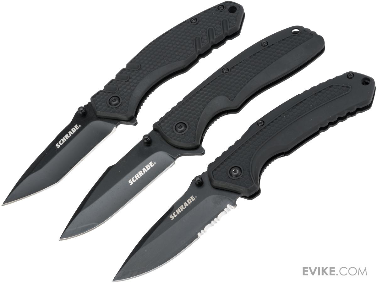 Schrade 3 Piece Folding Knife Combo Pack, Tactical Gear/Apparel, Knives