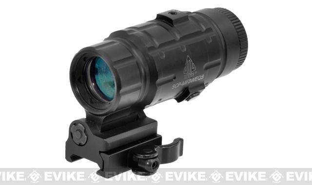 UTG 3X Magnifier with Innovative Flip-to-side Quick Detach Picatinny Mount