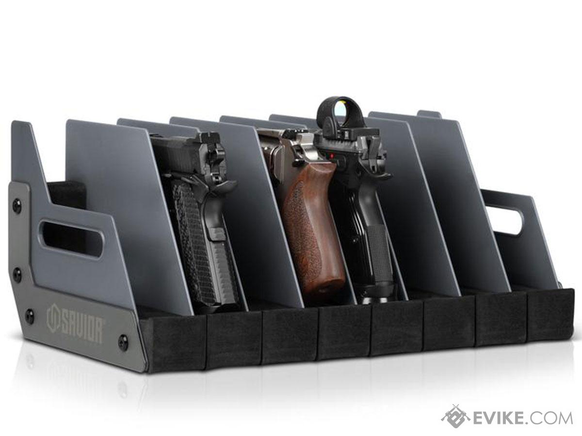 Savior Equipment Pistol Storage Gun Rack (Model: 8 Slot / SW Gray)