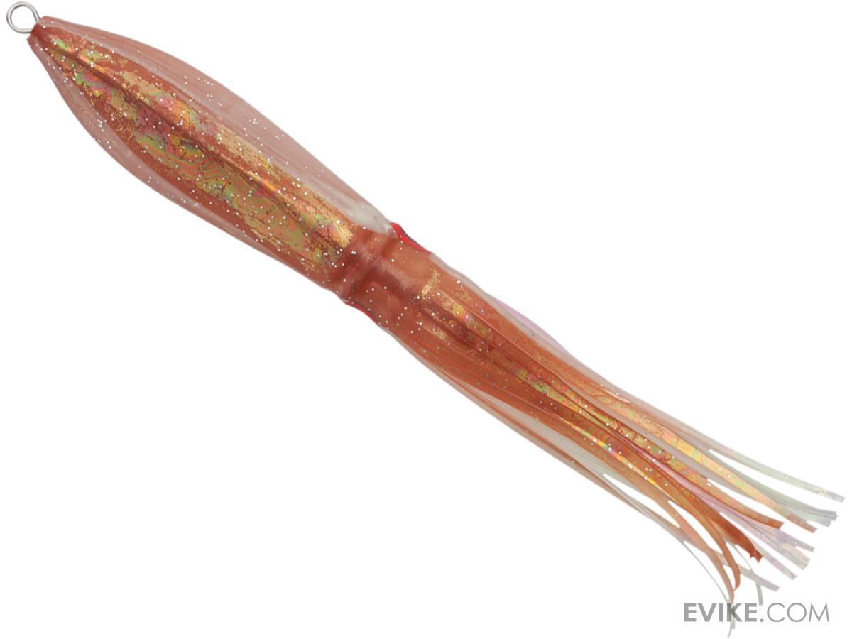 Sea Falcon Slow Squid Deep Sea Fishing Jig (Model: 120g Brown / Pink Glowing Stripe)