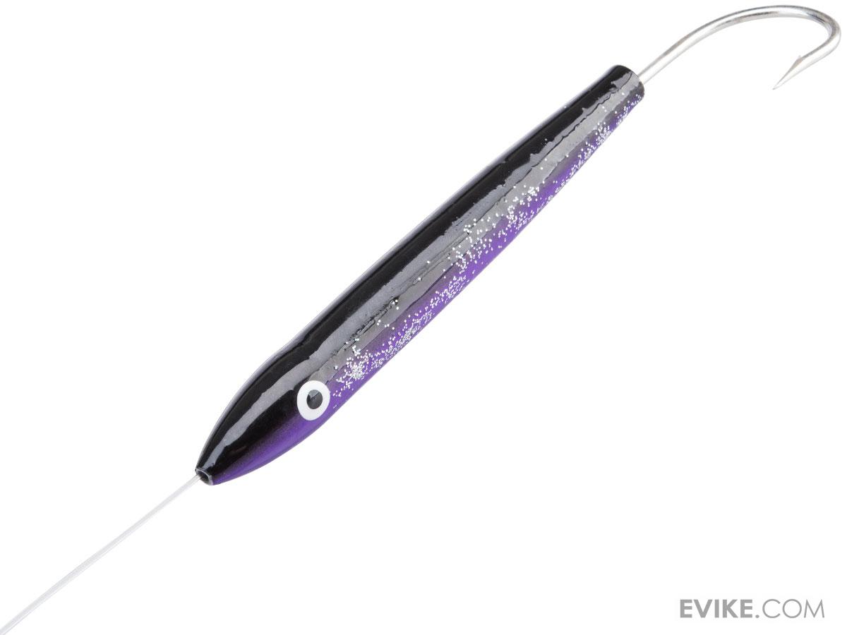 Sea Striker Cedar Plug Fishing Lure (Style BlackPurple / 6" West Coast Rigged), MORE, Fishing