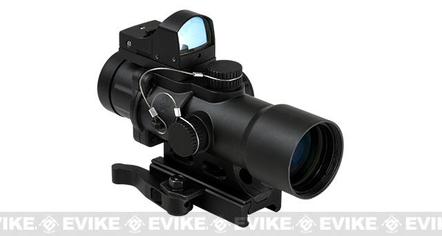 NcStar / VISM Compact Prismatic Optic (CPO Series) 3.5x32mm Scope w/ Green/Blue Illumination and Micro Dot - Black