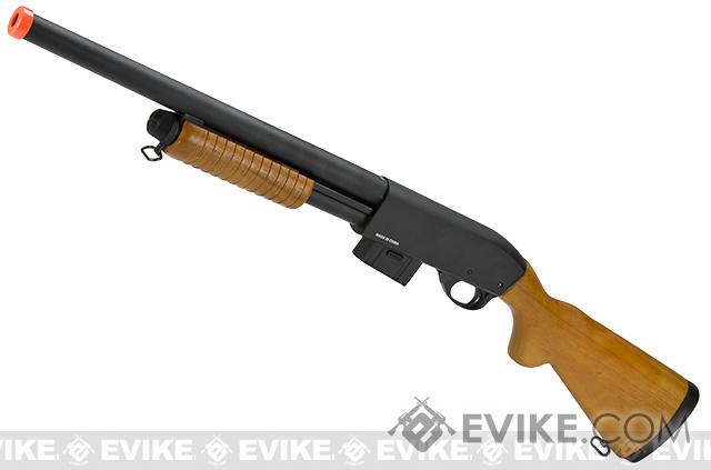 A&K M870 Type Full Metal 400 FPS Airsoft Training Shotgun (Version: Long Version / Real Wood)