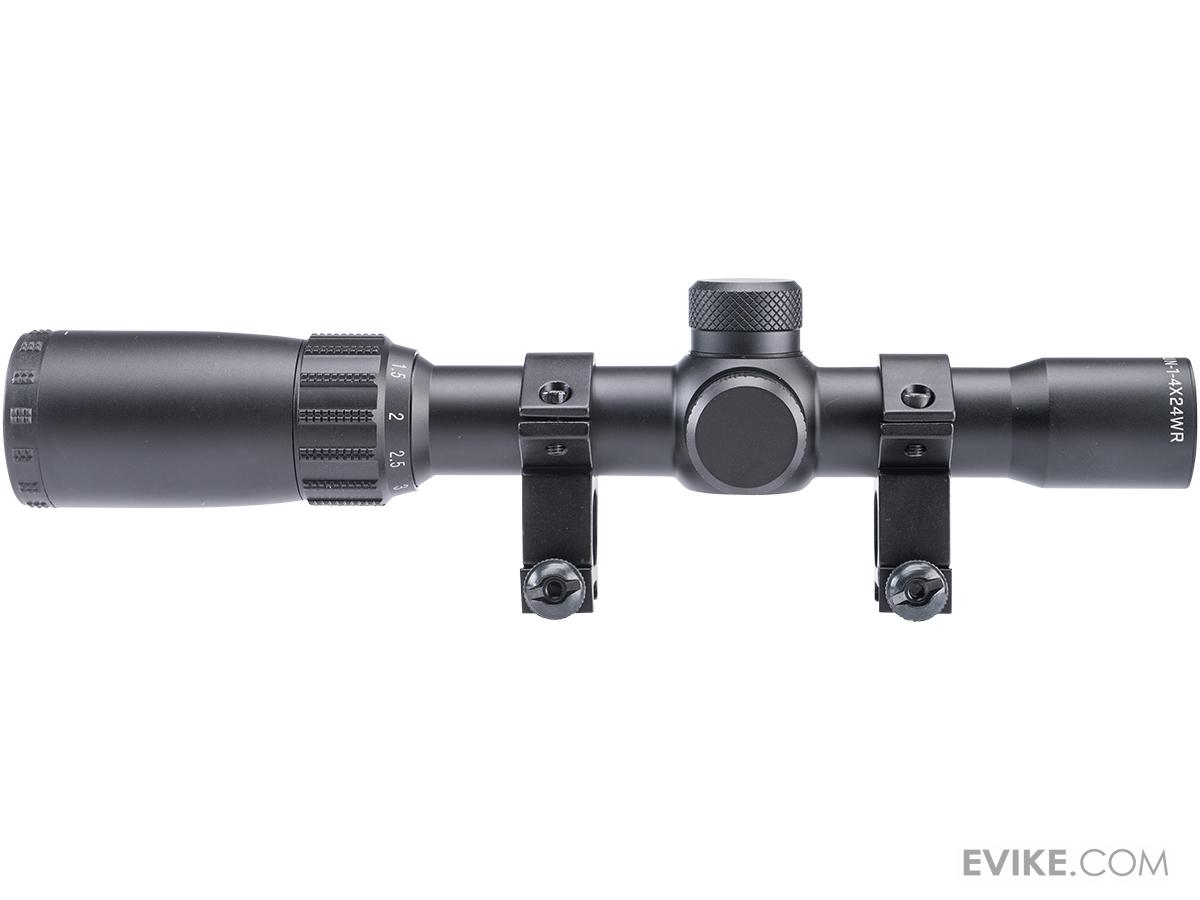 SIG SAUER AIR T4 1-4x24mm Scope for Airsoft Rifles w/ Scope Rings