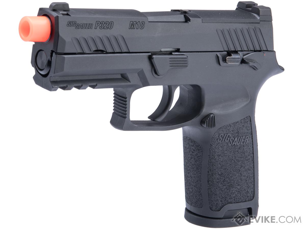 Evike.com Exclusive SIG Sauer ProForce P320 M18 MHS Airsoft GBB Pistol (Model: Black / Green Gas)