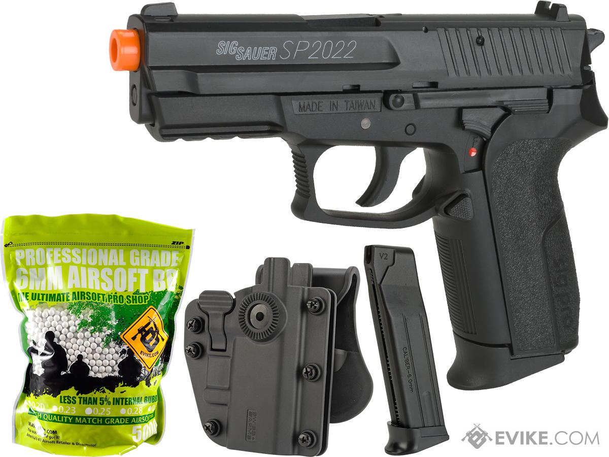 Swiss Arms Licensed SIG Sauer SP2022 CO2 Airsoft Gas Non-Blowback Pistol by KWC (Model: Duty Package)