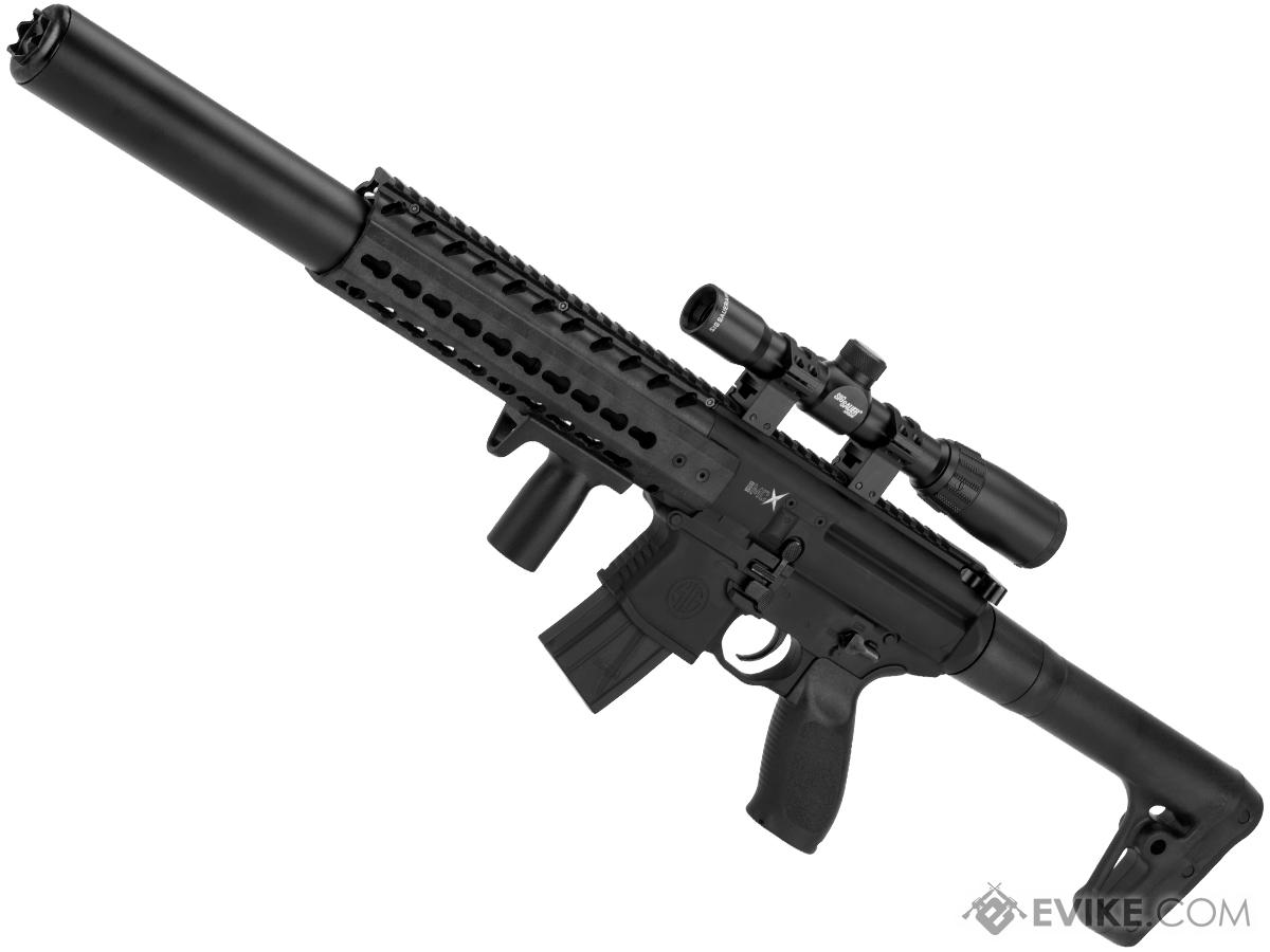 SIG Sauer MCX ASP Co2 Powered .177 cal Semi-Automatic Airgun w/ 1-4x24 Scope (Color: Black)