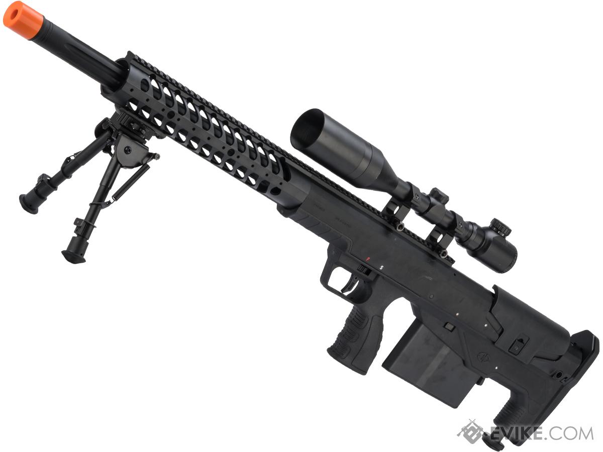 Desert Tech HTI Bolt Action Bullpup Sniper Rifle by Silverback Airsoft (Color: Black)