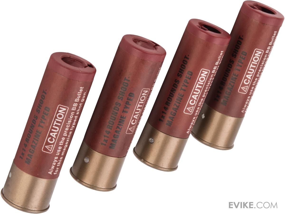 Spare 14rd Shotgun Shells for TM Style Airsoft Shotguns (Quantity: Pack of 4)