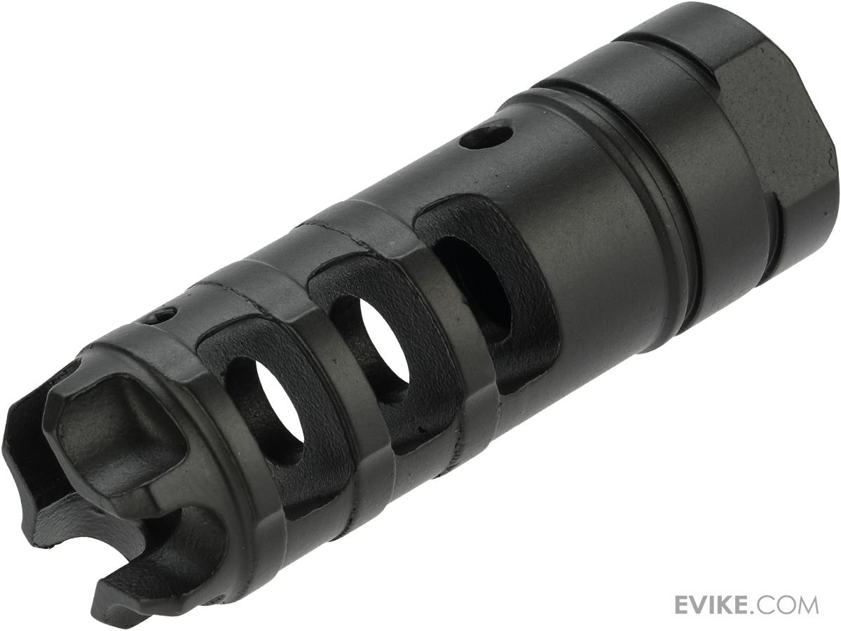 CYMA Cast Steel 3-Port Muzzle Brake / Flash Hider Combo (Thread: 14mm-)