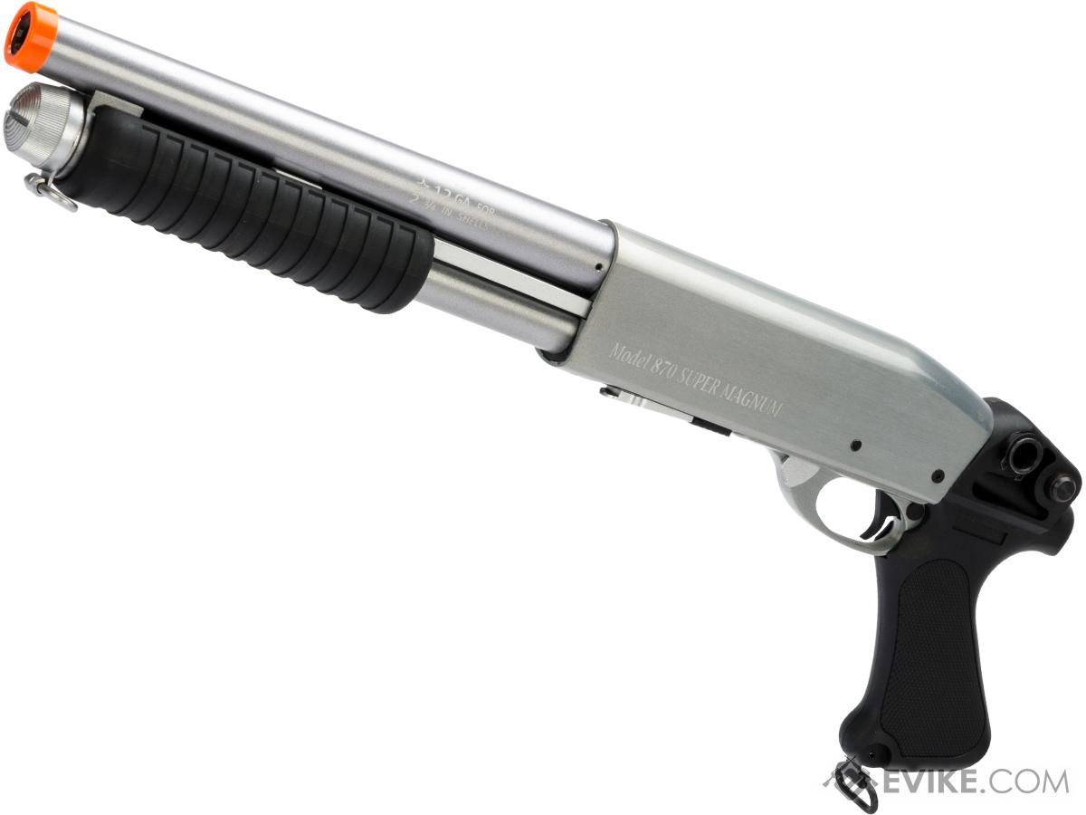 S&T M870 Type Full Metal Airsoft Training Shotgun (Version: Short-Barreled / Silver / Polymer Grips)