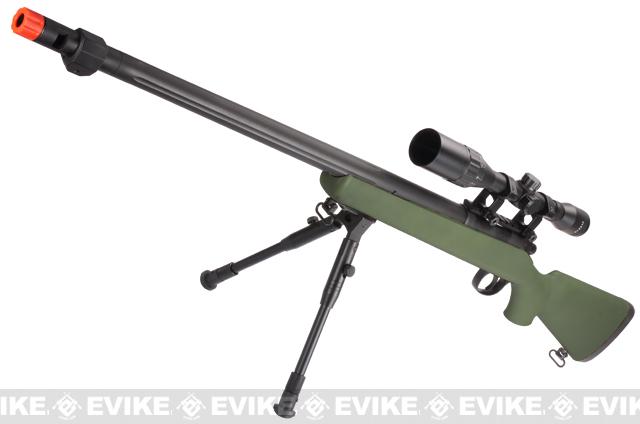 Matrix VSR10 MB07 Bolt Action Sniper Rifle w/ Fluted Barrel & Bipod (Color: OD Green + Scope)