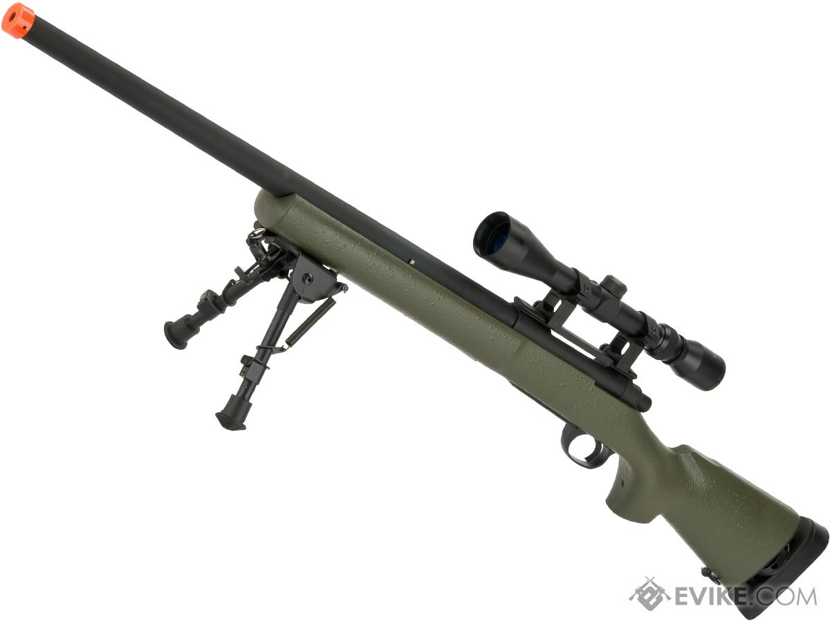 Snow Wolf US Army M24 Military Airsoft Bolt Action Scout Sniper Rifle  (Color: OD Green / 550 FPS)