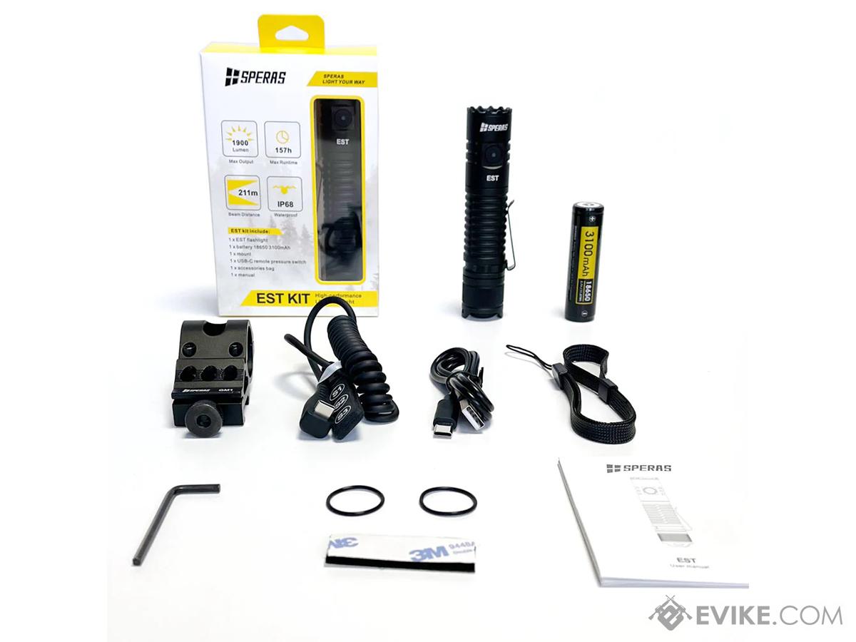 Speras EST 1800 Lumen Rechargeable Flashlight Kit