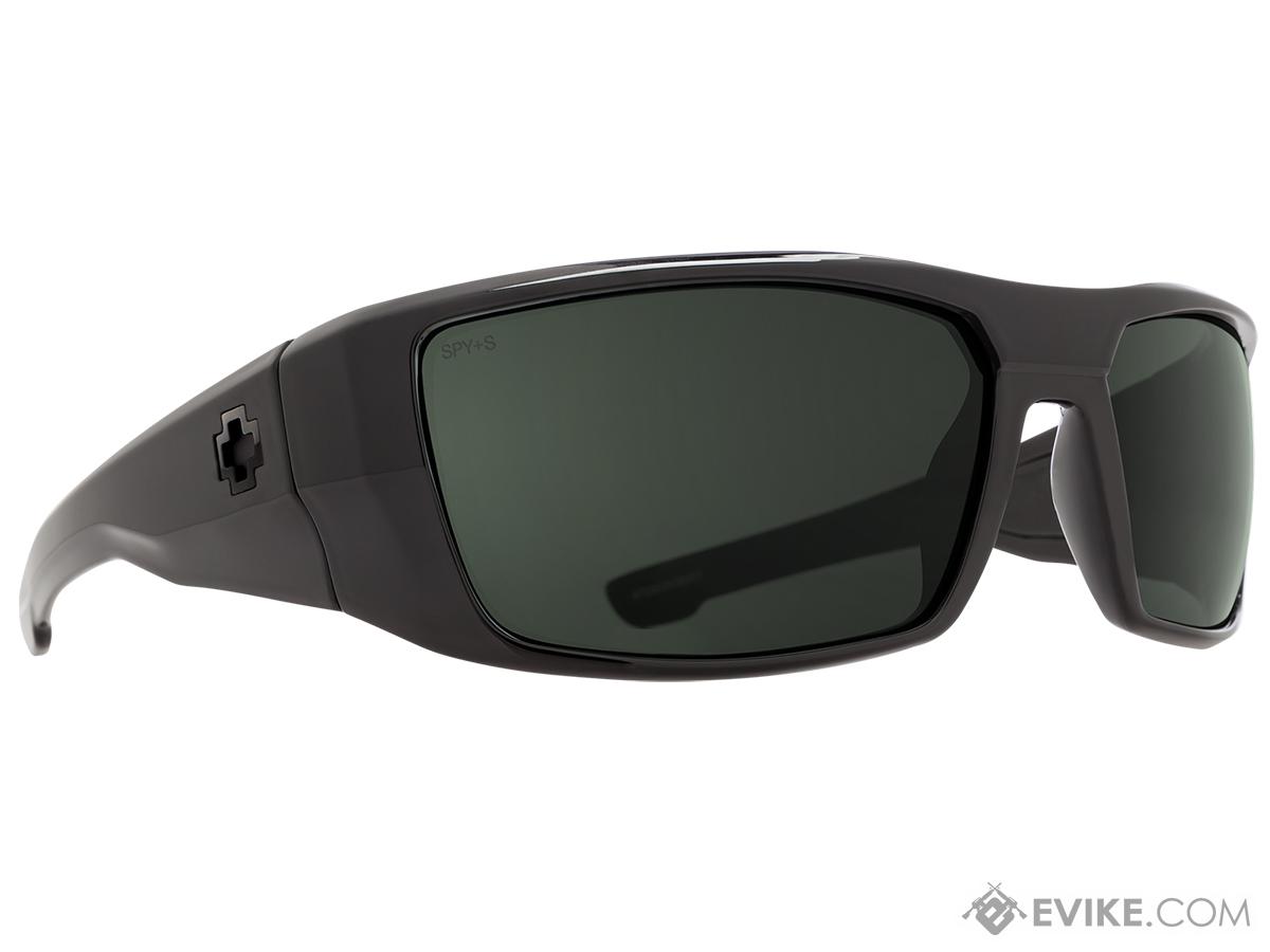 Spy Optic Dirk Sunglasses (Model: Black Frame / ANSI RX / HD Plus Gray Green Lens)