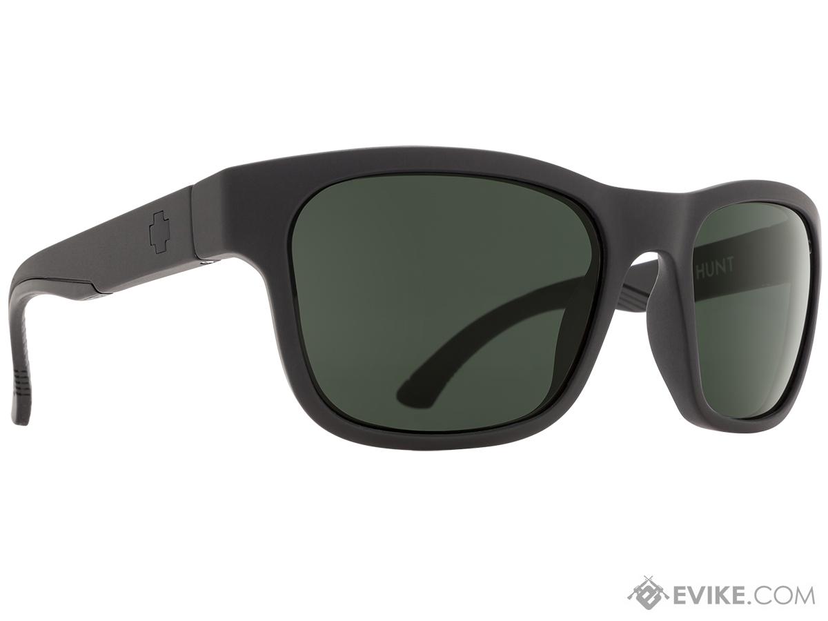Spy Optic Hunt Sunglasses (Color: Matte Black Frame / HD Plus Gray Green Lens / Polarized)