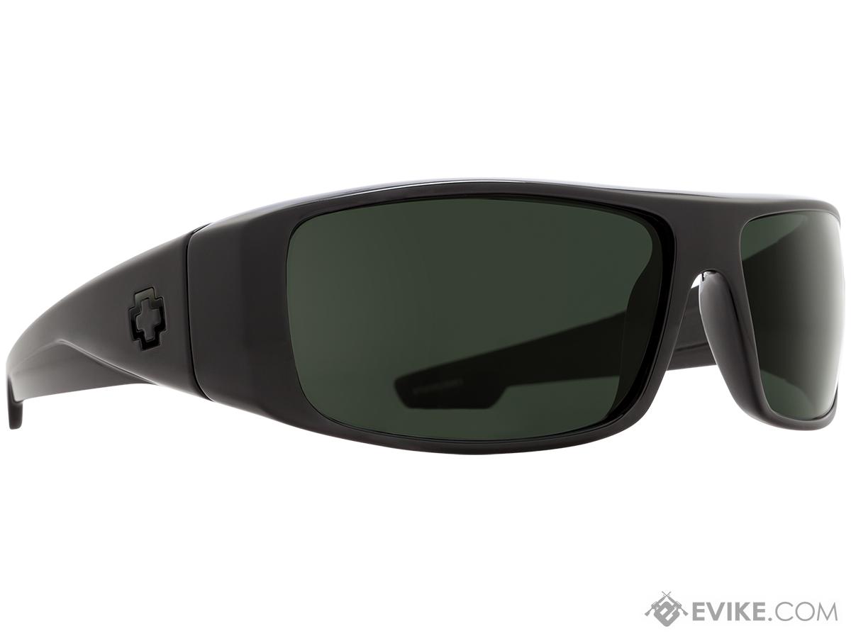 Spy Optic Logan Sunglasses (Model: Black Frame / ANSI RX / HD Plus Gray Green Lens)
