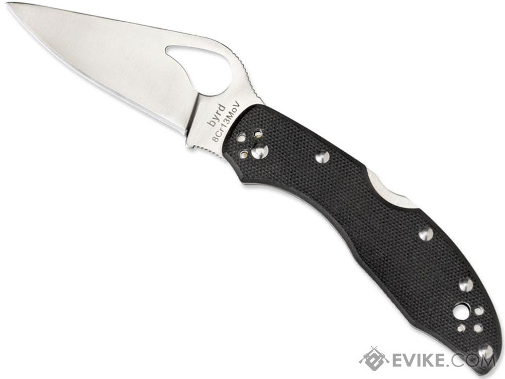 Spyderco Byrd MEADOWLARK 2 Folding Knife (Model: Plain Edge / Black G10)