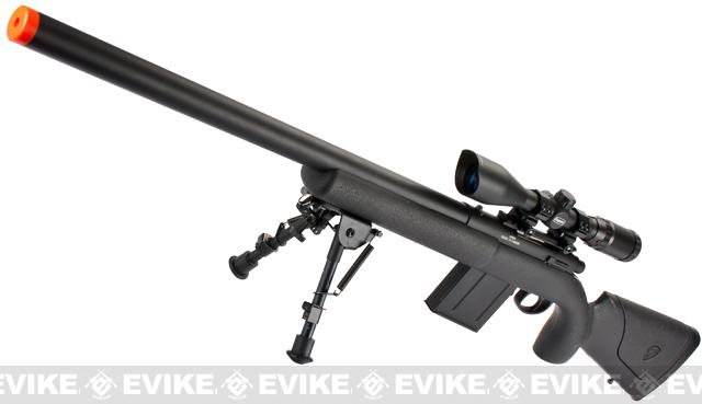z APS M50 Shell Ejecting Co2 Powered Airsoft Gas Sniper Rifle (Model: 390~450 FPS / Black)