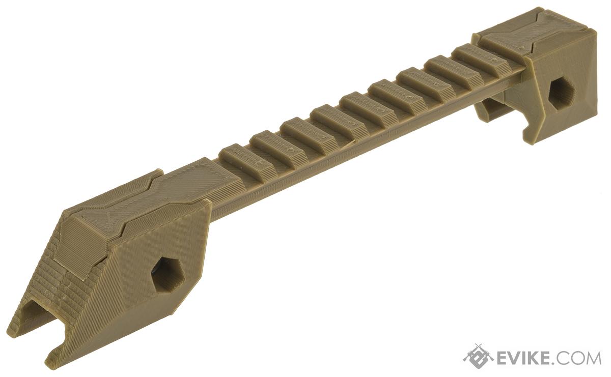 SRU 3D Printed 20mm Optic Rail for SCAR-L P1 Bullpup PDW Airsoft Rifles and Kits (Color: Tan)