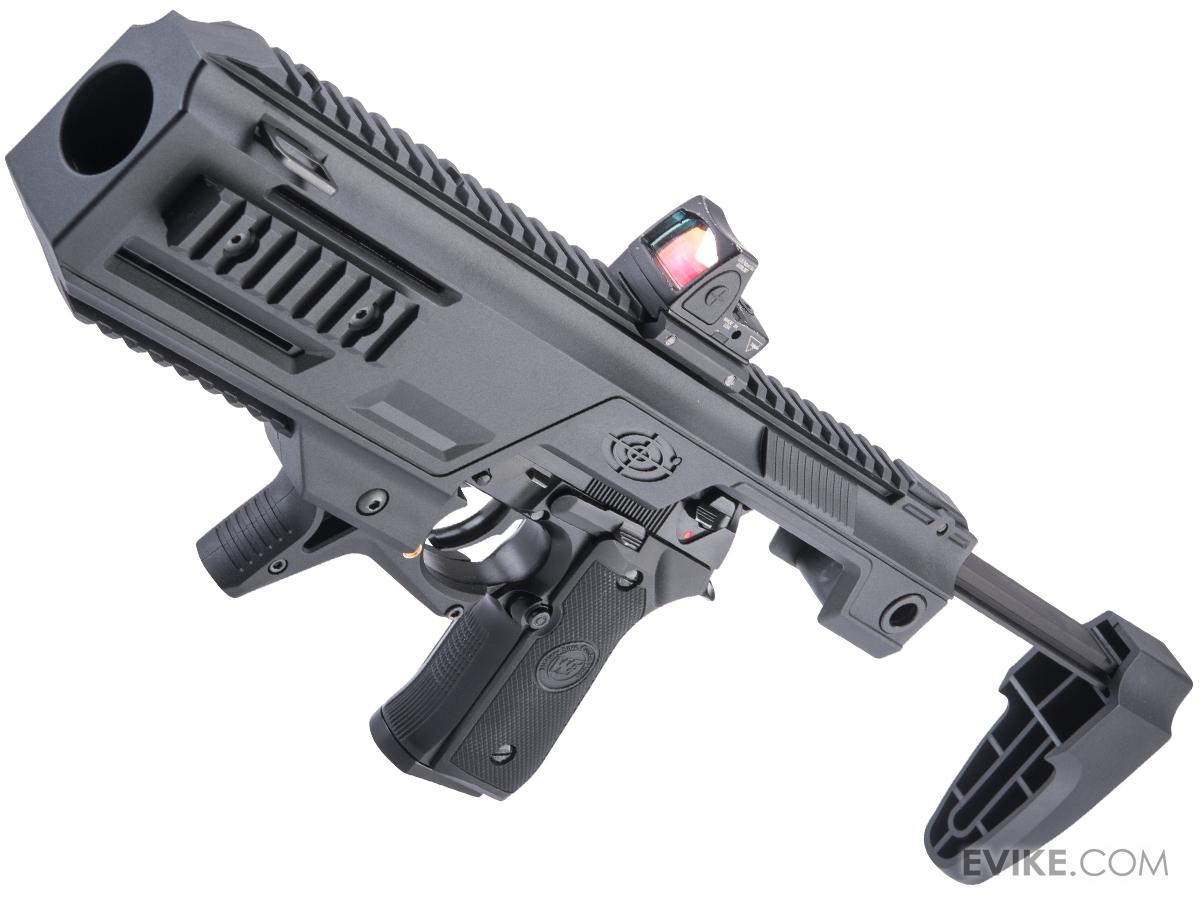 SRC PDW Conversion Kit for M9 Gas Blowback Airsoft Pistol (Color Black