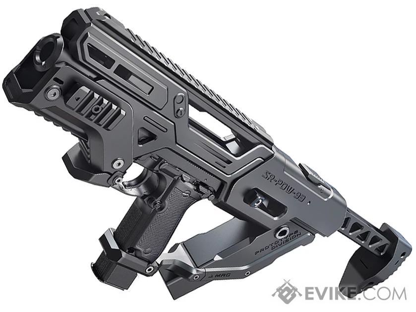 SRU PDW Carbine Kit for KWA M93R Style Airsoft Pistols (Color: Black)