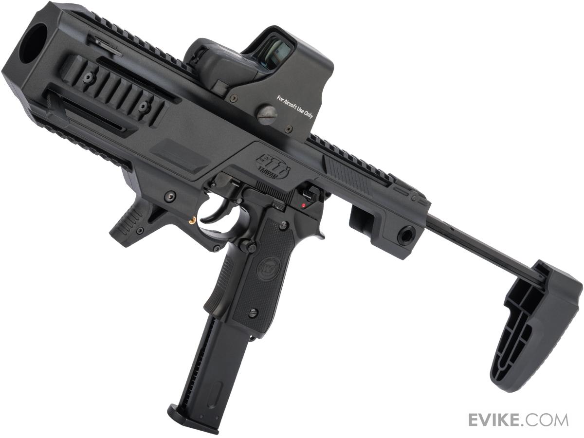 SRU STTI PDW Carbine Kit for M9 Series Gas Blowback Airsoft Pistols (Color: Black / Complete Gun ...