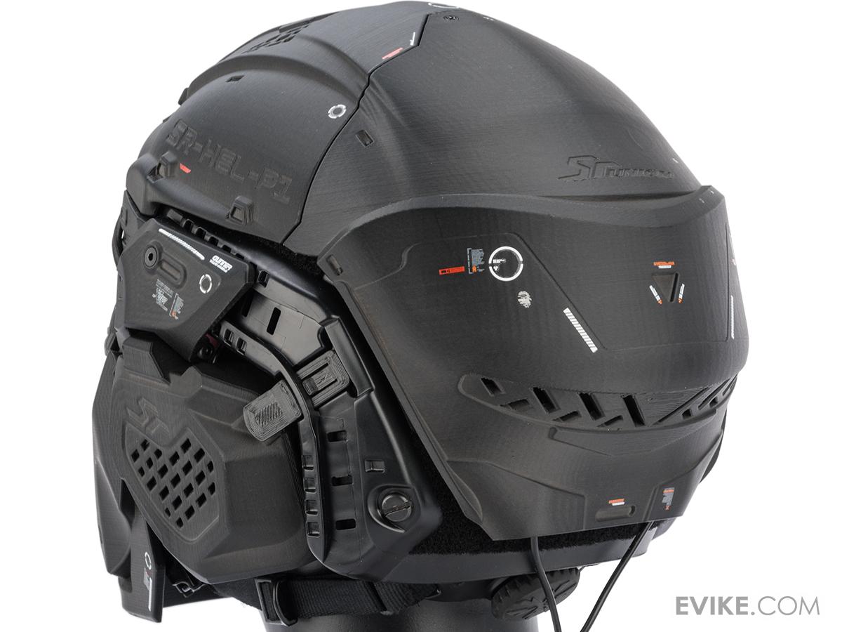 SRU SR Tactical Helmet w/ Integrated Cooling System & FlipUp Visor