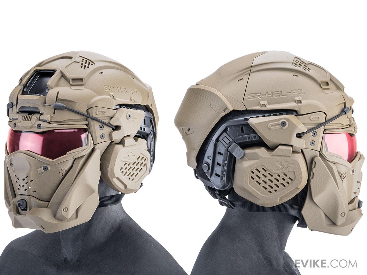 SRU SR Tactical Helmet w/ Integrated Cooling System & Flip-Up Visor (Color:  OD), Tactical Gear/Apparel, Masks, Full Face Masks - Evike.com Airsoft  Superstore