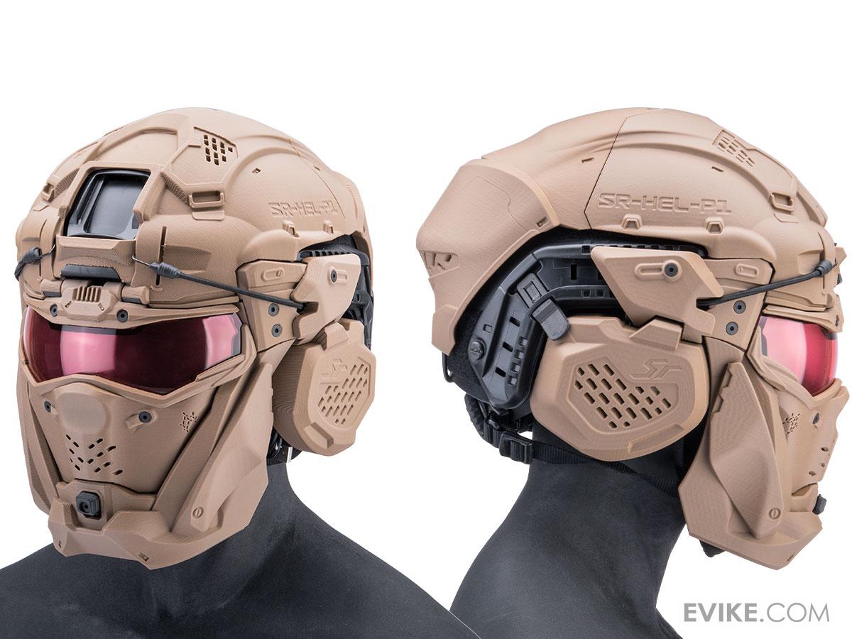 SRU SR Tactical Helmet w/ Integrated Cooling System & FlipUp Visor