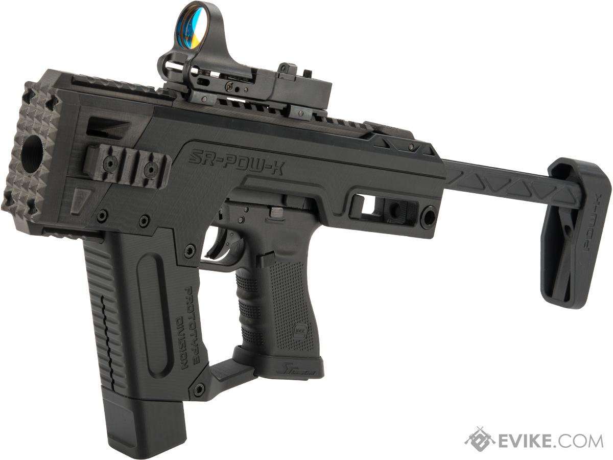SRU PDW Carbine Kit for 17 Style Airsoft Pistols (Color: Black / Elite Force GLOCK 17)