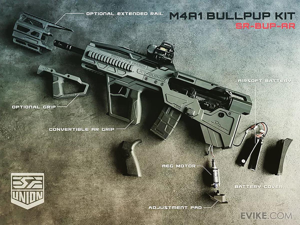 SRU AR Bullpup Kit for TM Spec M4 Airsoft AEG Rifles (Color Black