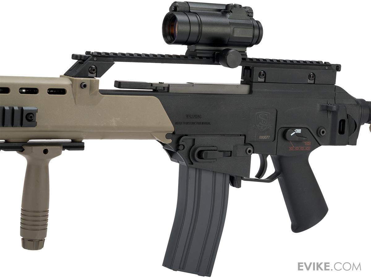 Evike Custom "Icarus" EBB Airsoft AEG with CTS Stock (Color Dark Earth), Airsoft Guns, Airsoft