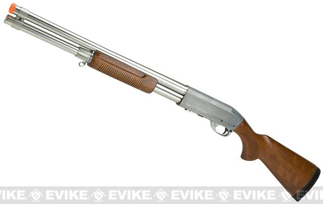 S&T M870 Type Full Metal Airsoft Training Shotgun (Version: Standard / Silver / Wood Stock)