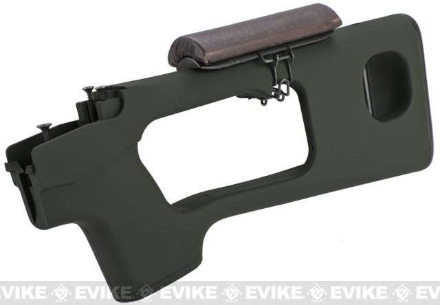 AIM Top Polymer Stock w/ Cheek Rest for SVD Series Airsoft Sniper Rifles - OD Green