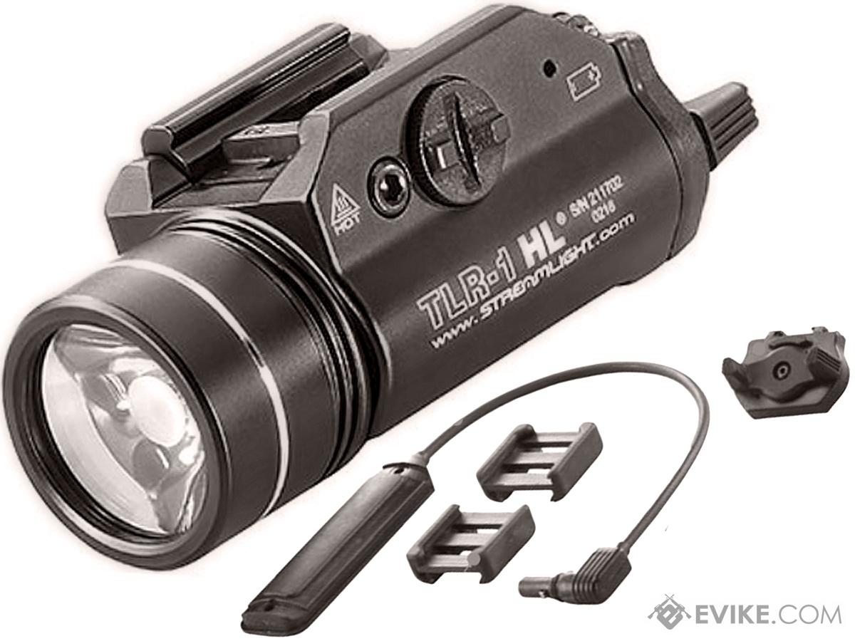 Streamlight TLR-1-HL 800 Lumen Weapon Light Long Gun Kit w/ Pressure Switch & Mounting Clips (Color: Black)