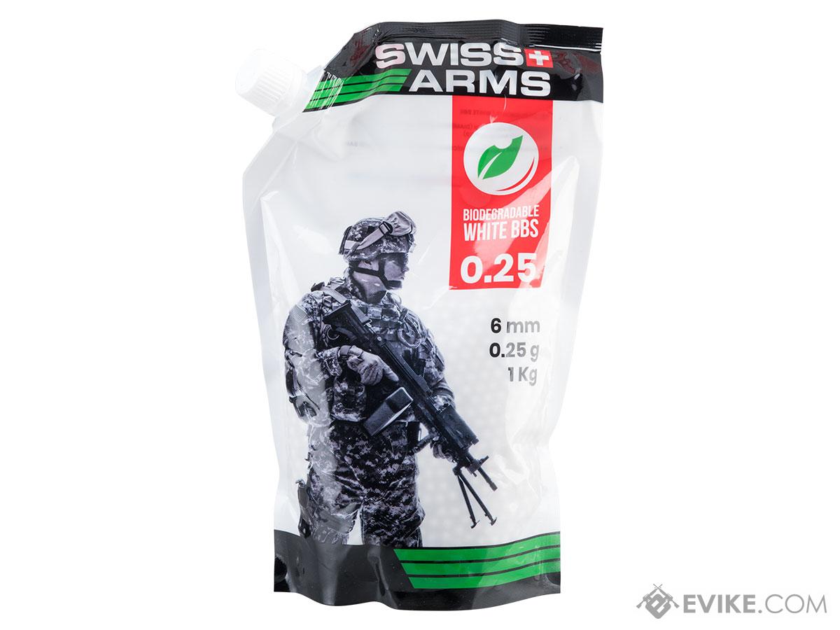 Swiss Arms Eco-Friendly Biodegradable Precision Airsoft BBs (Weight: 0.25g / 1kg)