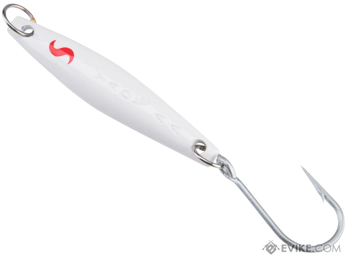 Tady Lures AA Fixed SIngle Hook Jig (Color: White Red S Glow)